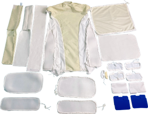 Le finisseur de v&ecirc;tement en Polyester bleu peut &ecirc;tre install&eacute; sur la couverture SANKOSHA MF-300 pour la machine &agrave; chemises