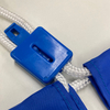 Sac &agrave; linge tridimensionnel (bleu)-sac de transfert, avec grande fermeture &agrave; pression 